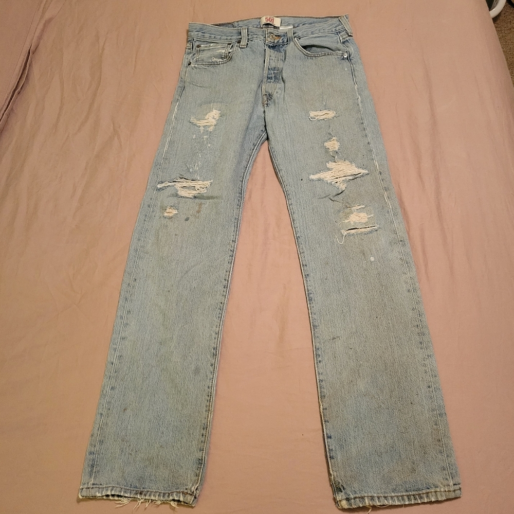 Levi's 501 Distressed Jeans 33x34